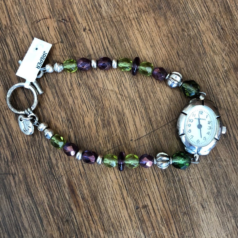 Gorgeous beaded bracelet watch — NWT